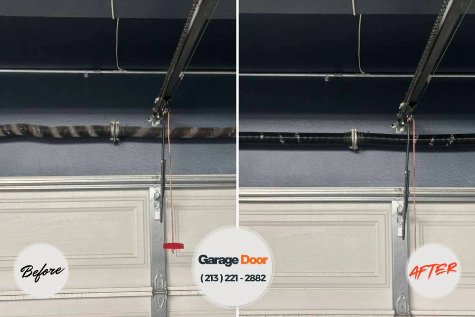 Before and after: garage door repair Ashland, NE